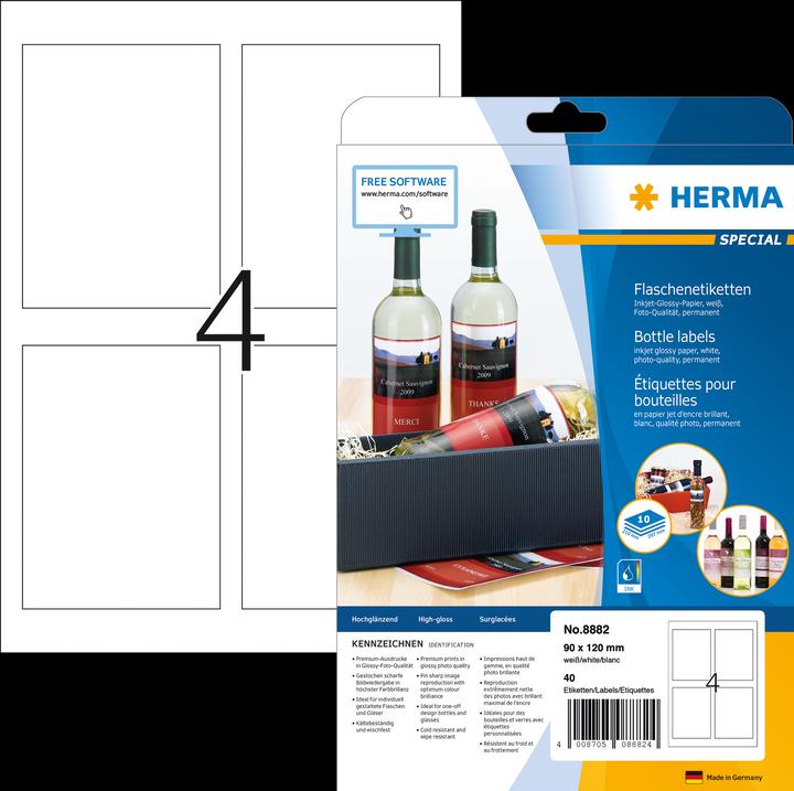 Produktbild HERMA Flaschenetiketten A4