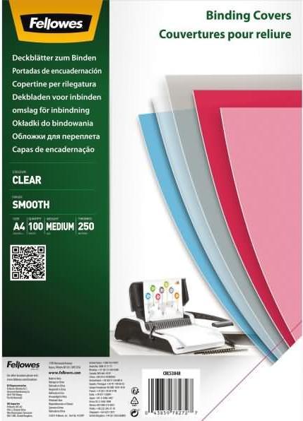 Produktbild Fellowes Einbanddeckel A4 250µm transparent