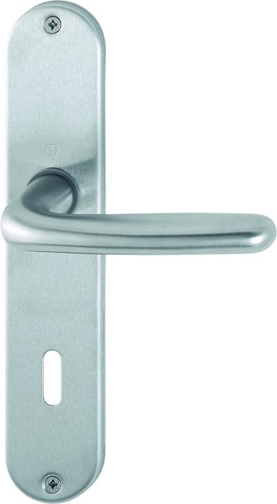 Produktbild Hoppe Langschildgarnitur Cardiff E1850Z/302 Edelstahl F69 OB 72 mm DIN links / rechts (Türgriff)