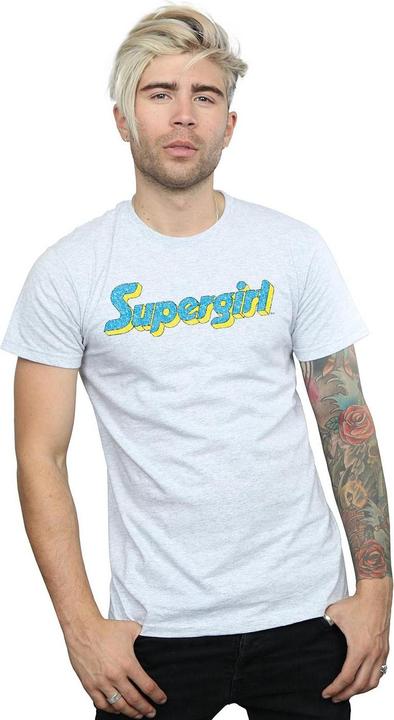 Actual product image Mens Supergirl Crackle Logo T-Shirt (M)