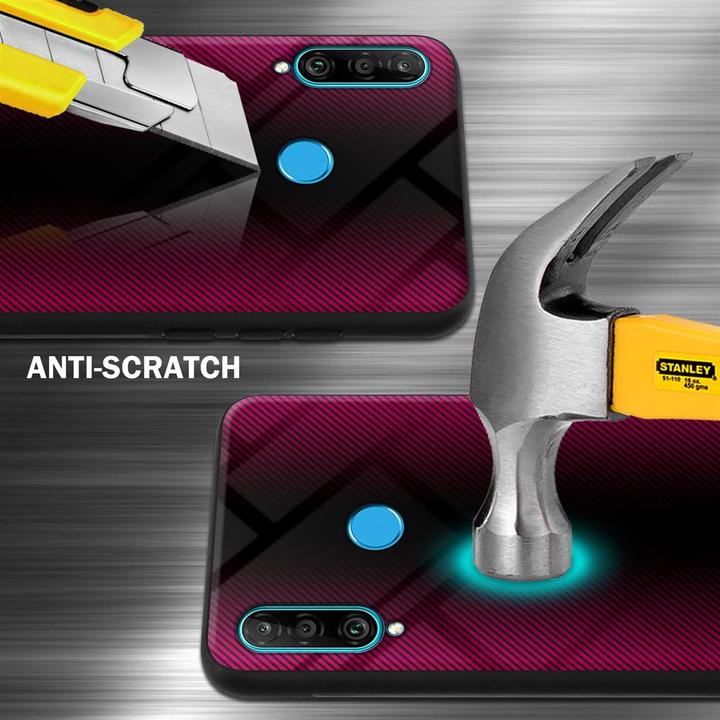 Produktbild Cadorabo TPU Gestreiftes Glas Cover (Huawei P30 Lite)