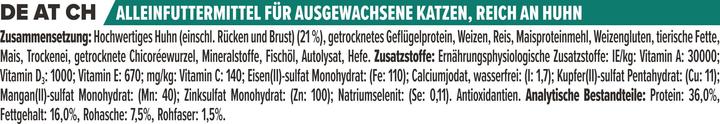 Nährwerte und Zutaten Pro Plan Huhn und Reis (Adult, 1 Stk., 3000 g)