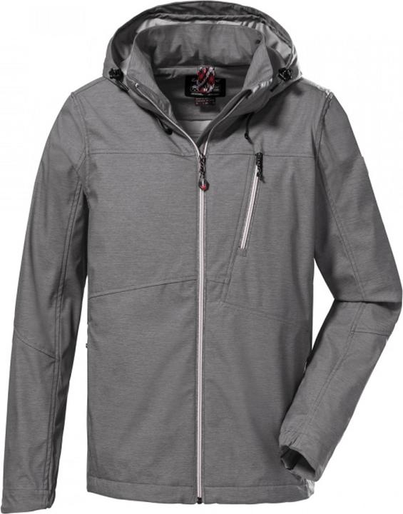 Actual product image Killtec Men's softshell jacket with zip-off hood KOS 105 MN SFTSHLL JCKT, medium grey, M, 38016-0 (M)