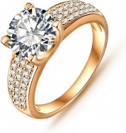 Produktbild Hermex Vergoldeter Ring RGP mit Zirkonia - Gold Gr. 54 (54)