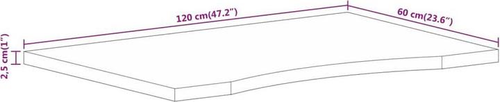 Produktbild VidaXL Schreibtischplatte mit Aussparung 120 x 60 x 2,5cm