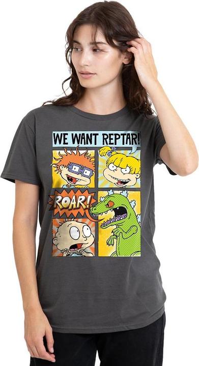 Actual product image Rugrats Unisex Adult We Want Reptar! Comic T-Shirt (XL)