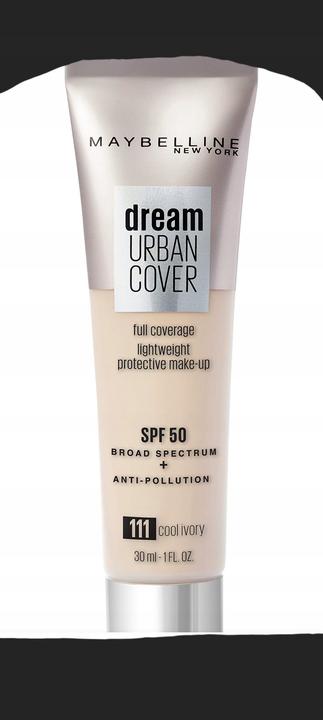 Actual product image Maybelline New York Dream Urban Cover Foundation 111 Cool Ivory Spf50 30ml (111 Cool Ivory)