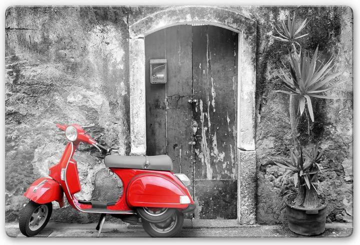 Actual product image Trenddeko Red Scooter black-white (60 x 40 cm)
