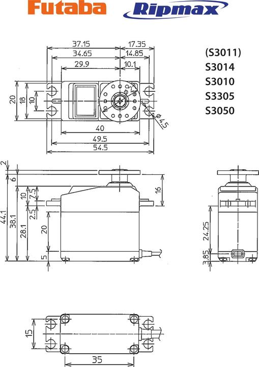 Image du produit Futaba Servo S3070HV Digital, HV, SBus-I
