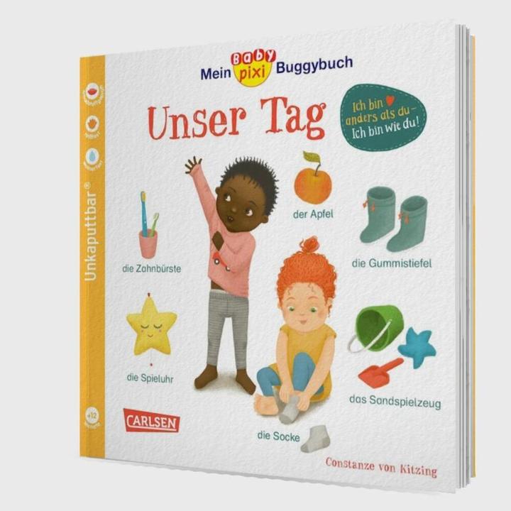 Image du produit Bébé Pixi (incassable) 146 : Mon livre-buggy bébé Pixi : Notre journée (Allemand)