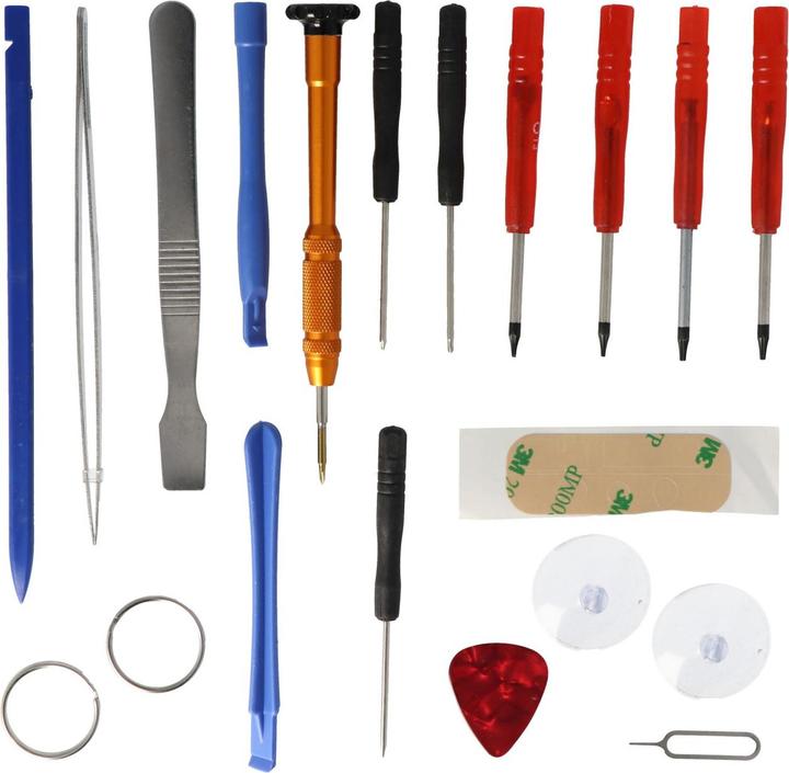 Image du produit AccuCell Kit d'outils 17x pour iPhone 4, 4S, 5, 5C, 5S pour le changement de batterie