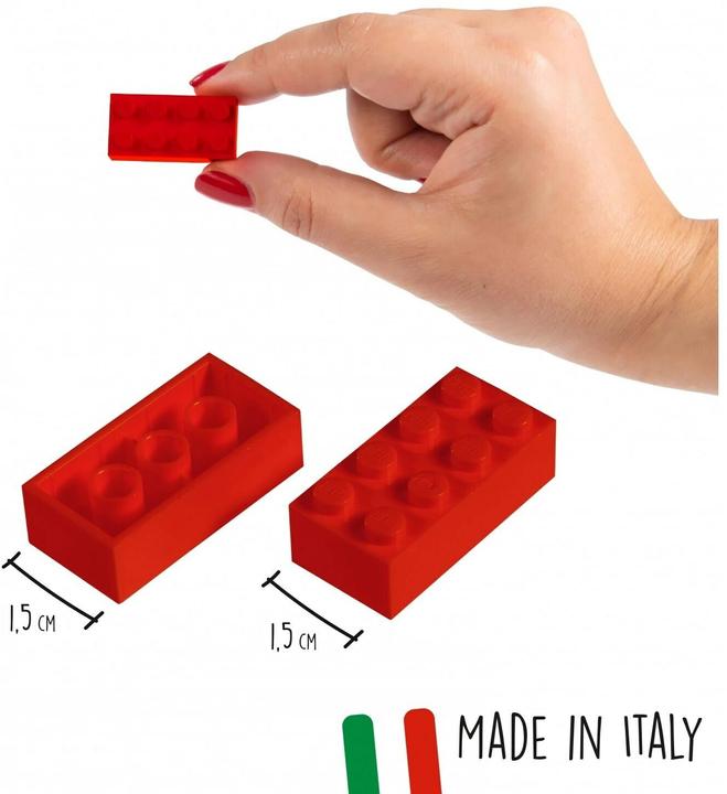 Actual product image Androni Blox 100 red 8 bricks in box