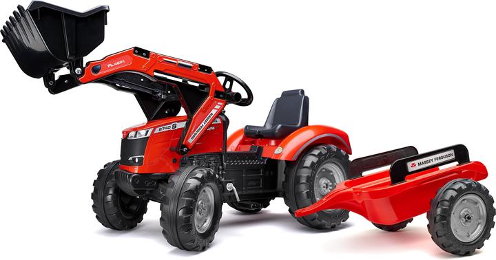 Image du produit Falk Toys Tracteur Massey Ferguson + remorque XL