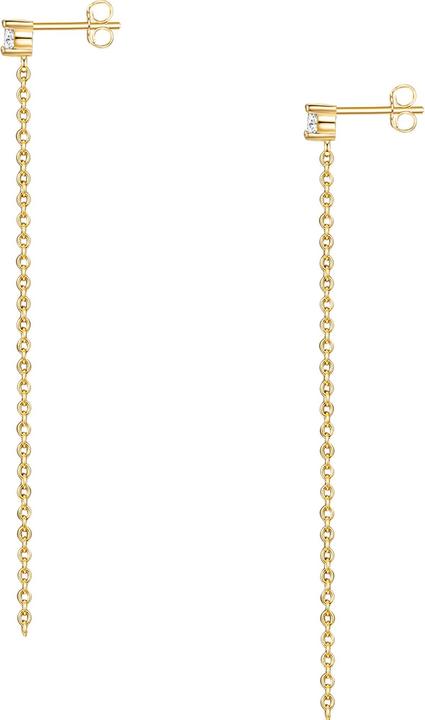 Actual product image Glanzstücke München Ladies Sterling Silver Cubic Zirconia Yellow Gold - 23862 (Sterling Silver)