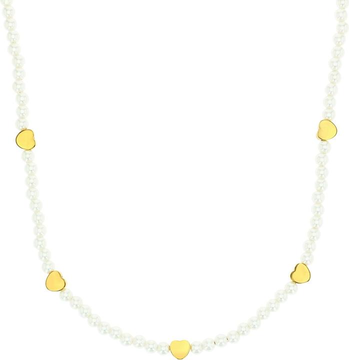 Actual product image Amor Halsschmuck für Damen, Edelstahl, Glasperle | Herz (Stainless steel)