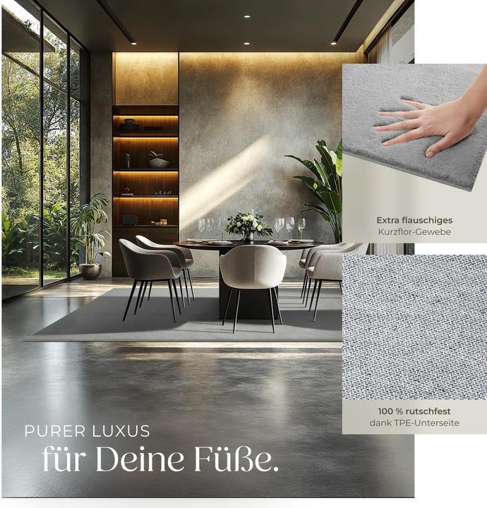 Produktbild tectake Kurzflorteppich Soft Zone (200 x 290 cm)