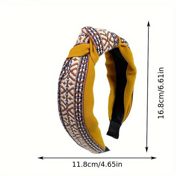 Immagine prodotto Activity Board 1Stück Elegantes kariertes geknotetes Stirnband, modischer Retro-Stil, breites elastisches