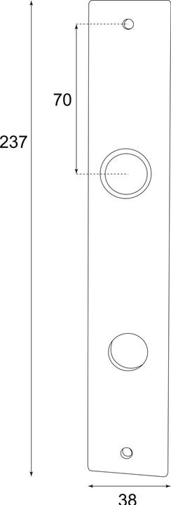 Actual product image Halcö Door fitting Imst | on plate WC 90 | black passivated (Door handle)