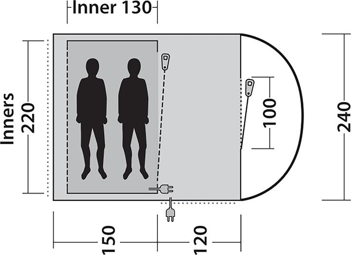 Actual product image Outwell Sky 2 (Tunnel tent, 10.90 kg, 2 persons)