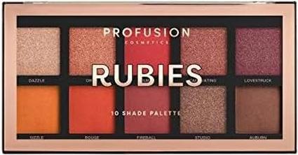 Image du produit Profusion Eyeshadow Palette paleta 10 cieni do powiek Rubies (et Crimson, Red, Corail)