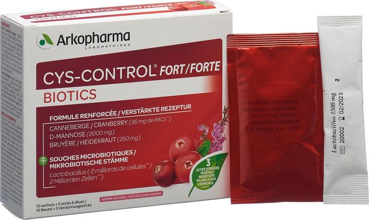Immagine prodotto Arkopharma Cys-control Forte Biotics Beutel 15 Stk (15 Pezzo/i, Bustina, 88 g)