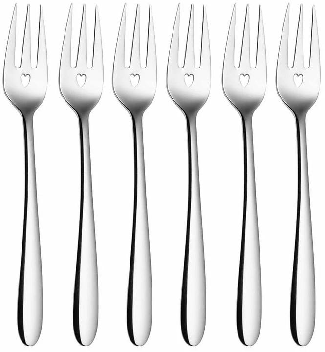 Sola Set di forchette per torte con cuore (6 Pezzo/i, Forcone)