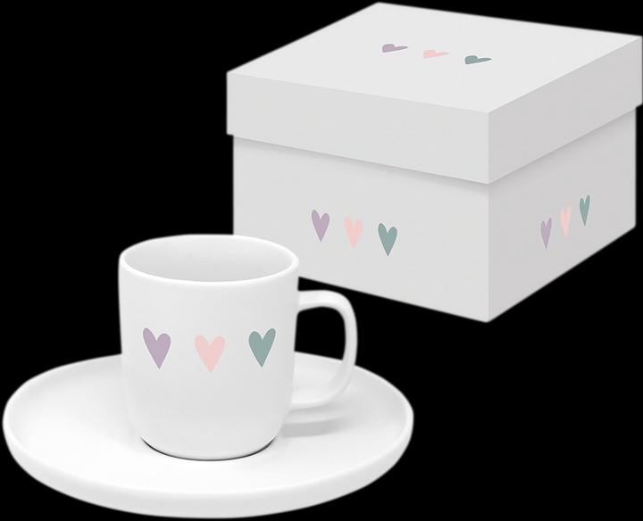 Immagine prodotto ppd Tazza da caffè espresso con cuori colorati (750 ml, 1 x)
