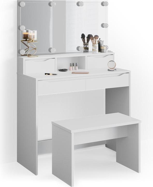 Produktbild Vicco Ruben mit Hocker und Beleuchtung (100 x 42 x 150 cm)
