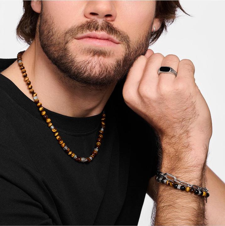 Produktbild Thomas Sabo Ring mit Schwarzem Onyx Silber (62, 925 Silber)