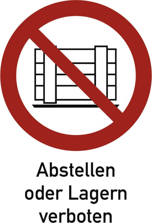 Produktbild Moravia Verbotszeichen Abstellen oder Lagern verboten Kunststoff, 210x297 mm