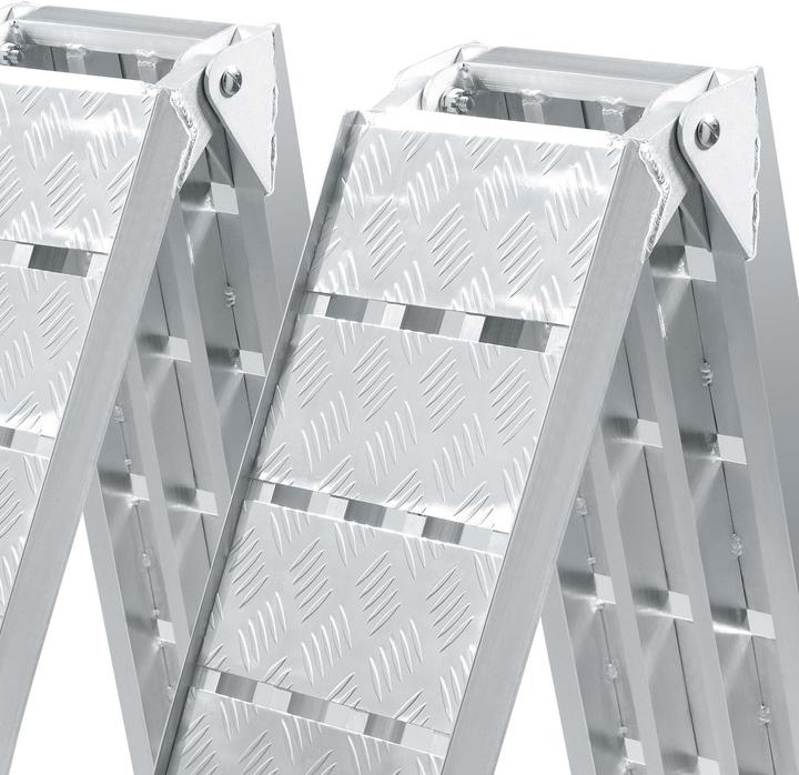 Actual product image Wiltec 2x folding loading ramp scooter ramp ATV Quad portable aluminium 228cm 1360kg (90x11 inches 3000lbs)