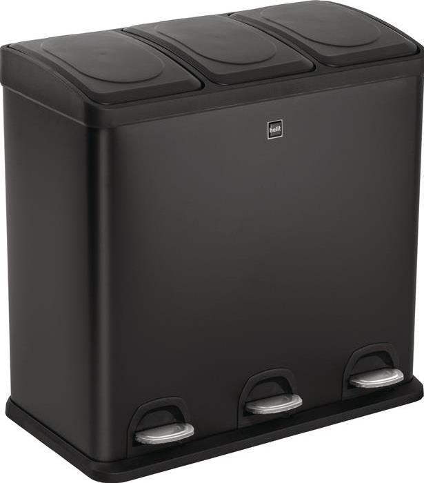 Image du produit Helit the seperator poubelle à tri sélectif 3x 20 l noir (60 l)