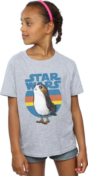 Actual product image Star Wars Girls The Last Jedi Porg Cotton T-Shirt (152, 158)