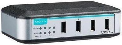 Produktbild Moxa UPORT 204 - 4-Port-USB-Hub für Einsteiger, inklusive Adapter (USB-A, 4 Ports)