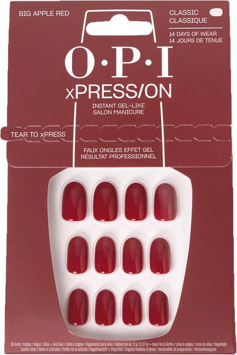 OPI Xpress/On Nail Art (Artificial nails, Red)
