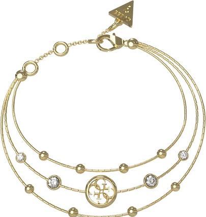 Guess Perfect Illusion Triple Bracelet plaqué or JUBB03377JWYG - Dimension : 14.5 - 18.5 cm - S (14.60 cm, Acier inoxydable)