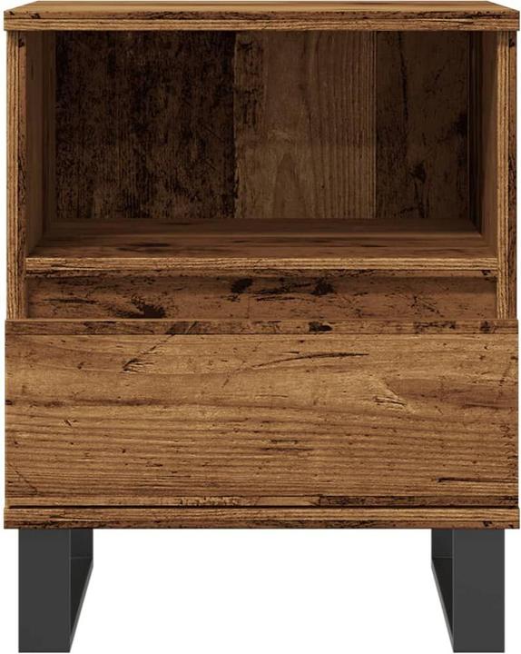Image du produit VidaXL Table de chevet Rangement de nuit Commode de nuit Console de chevet aspect bois ancien (40 x 35 x 50 cm)