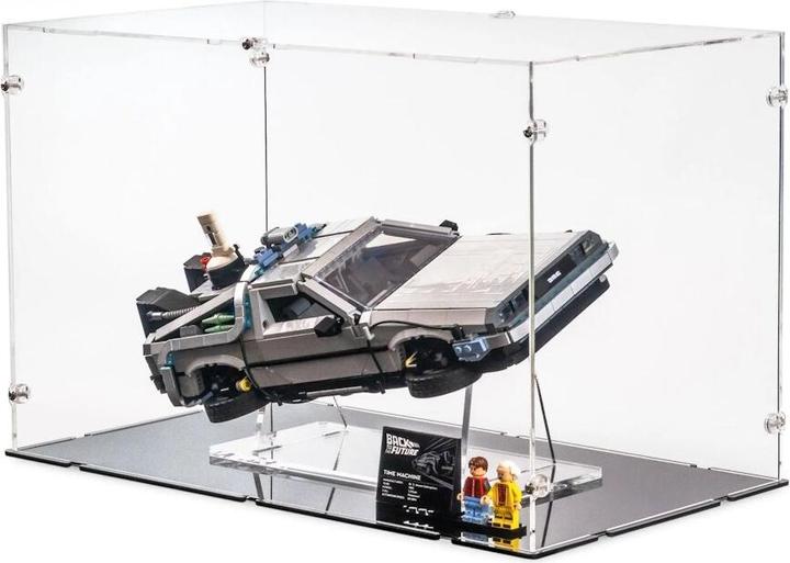 Image du produit iDisplayit Acryl-Display für LEGO® 10300 Die Zeitmaschine aus Zurück in die Zukunft (mit schwarzem Boden)