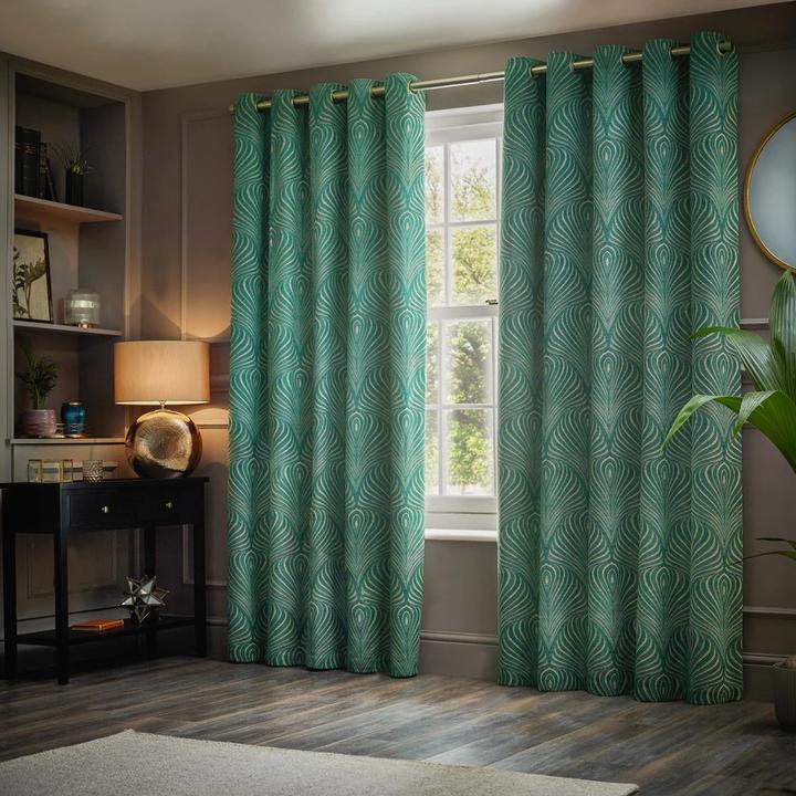 Actual product image Gatsby Jacquard Eyelet Curtains (117 x 183 cm)