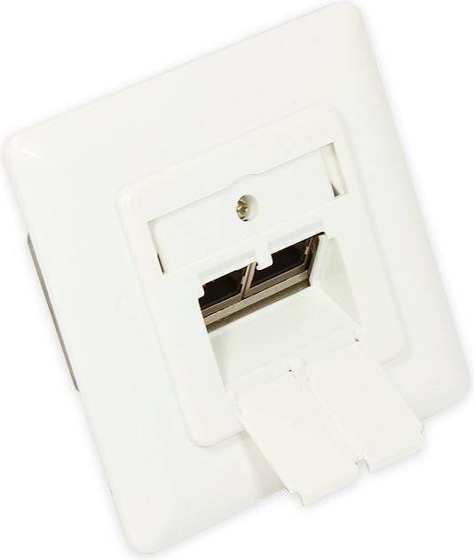 Immagine prodotto Good Connections Presa di rete Cat. 6, 2xRJ45, schermata, da incasso, DESIGN-CAPABLE, ingresso cavo verticale