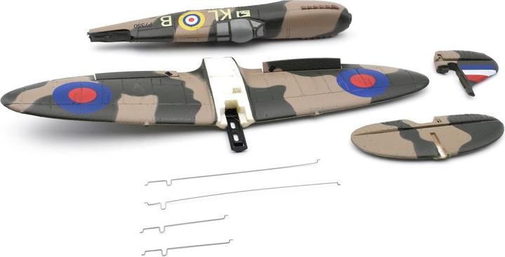 Immagine prodotto Modster MDX Spitfire MK II 400 mm: Fusoliera + motore + ala + piano di coda + cavi di collegamento