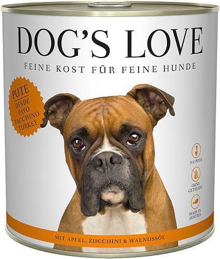 Actual product image Dog's love Adult Turkey, Apple, Zucchini & Walnut Oil (Adult, 1 pcs., 800 g)