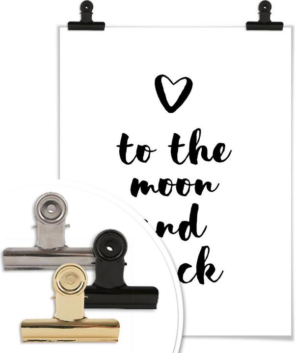 Produktbild Trenddeko Love to the moon and back (40 x 50 cm)