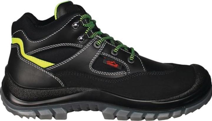 Actual product image Hase Safety boots Tibet size 43 black/neon green S3 EN ISO 20345 full grain leather (S3, 43)