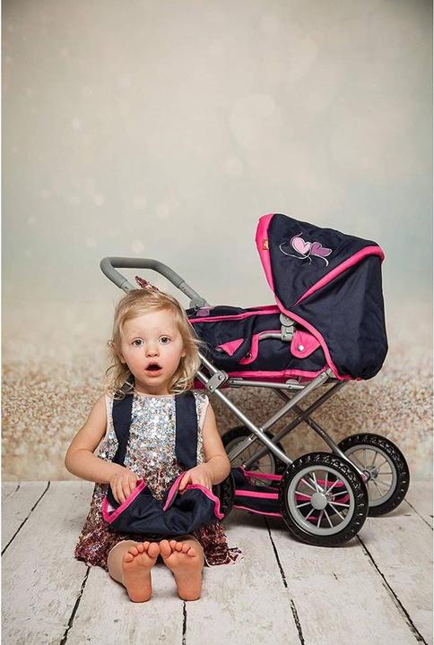 Actual product image Knorrtoys Puppenwagen Ruby - flying hearts blue pink