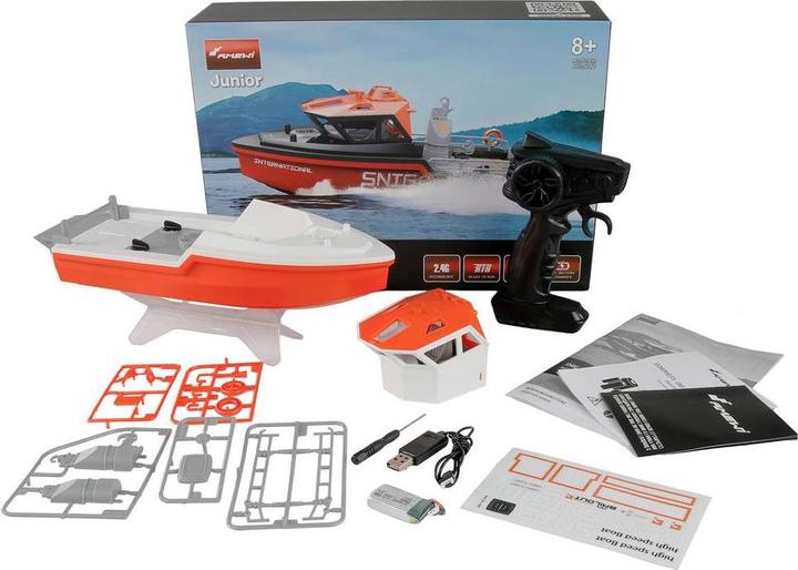 Produktbild Amewi Rettungsboot brushless Jetantrieb 320mm RTR weiss/orange