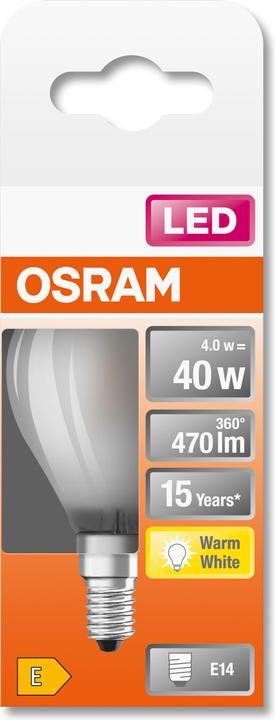 Produktbild Osram Led Retrofit Classic P (E14, 40 W, 470 lm, 1 x, E)