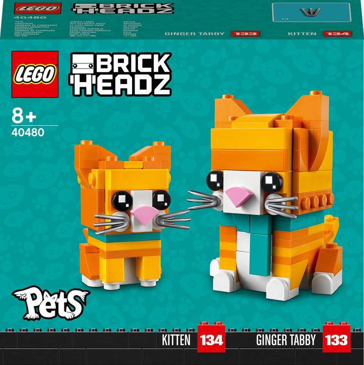 Image du produit LEGO BrickHeadz Chat rouge tigré 40480 (40480, LEGO Brickheadz)