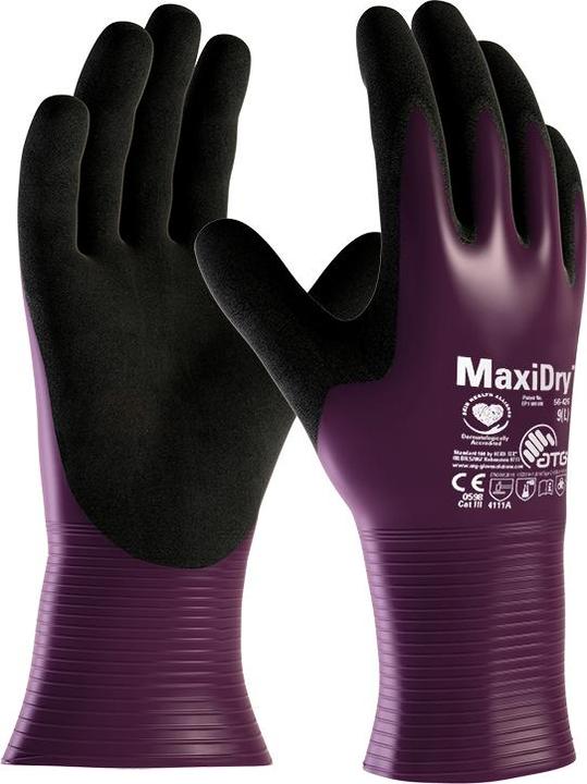 Actual product image ATG Chemical gloves MaxiDry® 56-426 size 9 purple/black EN 388 PPE category III (9)