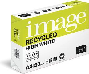 Actual product image Antalis Image Recycled High White Blue Angel 80g, bright white 2'500 sheets box 5x500 sheets/sheet (80 g/m², 2500 x, A4)